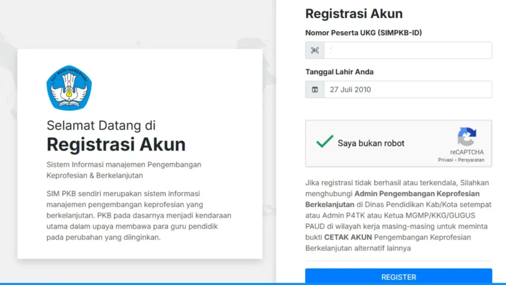 Selamat Datang di Registrasi Akun