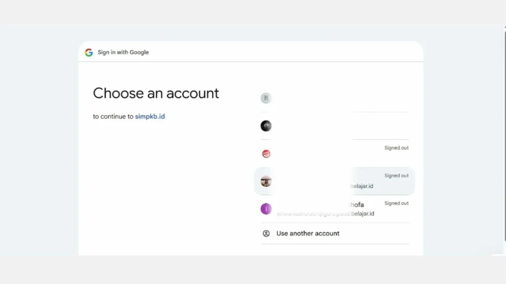 Choose Email account